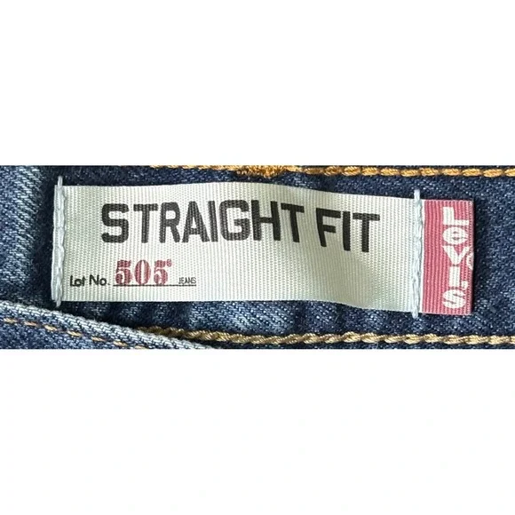 Levi's 505 Straight Fit Jeans Mens W34 L29 Medium Wash Denim - Picture 4 of 6